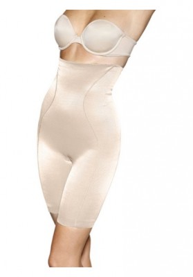 Zeštíhlující kalhotky s nohavičkou v tělové barvě značky Flexees s podpůrnou funkcí pro záda 